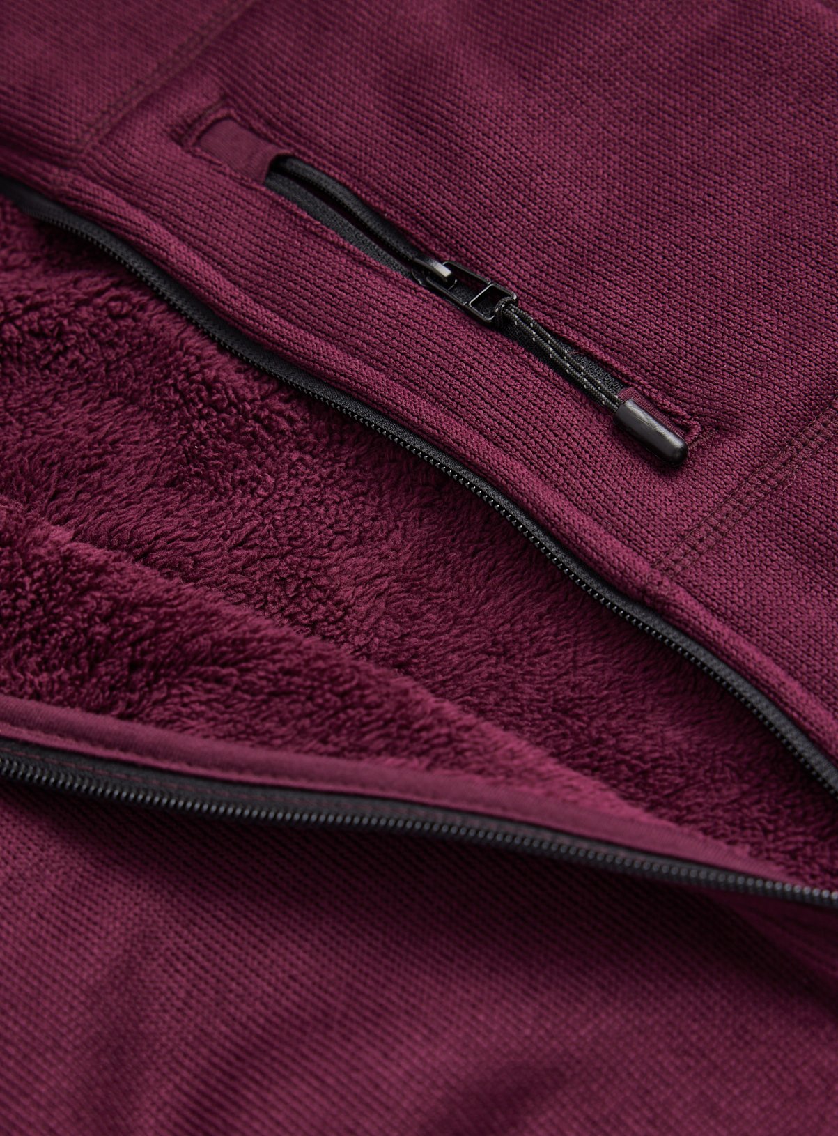 Dark Red Borg Fleece Jacket XXXL - Image 4 thumbnail